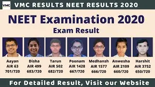 Superb result by VMC in NEET 2020 | Topper Talk Show | NEET Examination 2020