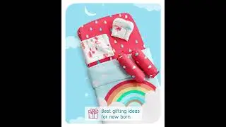 Babyhug Premium 180 TC Cotton Baby Bedding Essentials Set Pack of 6 Elephant Theme