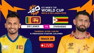 🔴 Sri Lanka vs Zimbabwe &ndash; Match 38 | ICC Men&rsquo;s T20 World Cup 2026 #zimbabwecricket  #slcricket  #icc