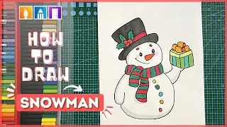 How To Draw a Snowman ☃️ | Step by Step tutorial