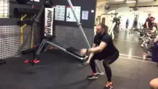 BATTLE ROPE: Alternating Whips with Squats tutorial with Reece Mills at Active4Less Hove