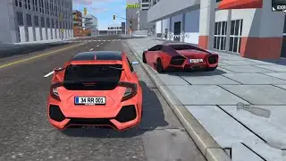 Lambogini vs Honda Civic Car Stunts Driving -  Car Parking 3D Online Drift / Android GamePlay