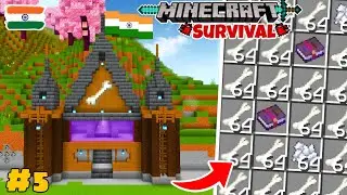 I Build Super Zombie & Skeleton Spawner XP Farm 🚀 | Minecraft Survival Series Gameplay #5