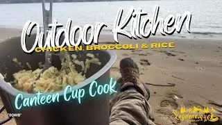 Outdoor Kitchen / Alcohol Stove / Delaware River Canteen Cook / ''Chicken, Broccoli & Rice''