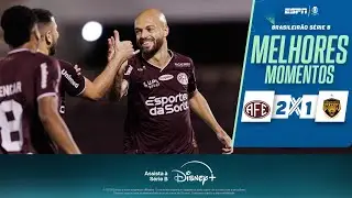 FERROVI&Aacute;RIA marca no 'apagar das luzes' e vence AMAZONAS por 2 a 1 em Araraquara | Melhores momentos