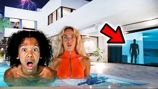 SWIMMING in a Haunted Dream Home Pool at 3AM!