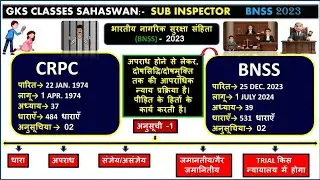 BNSS 2023 One Shot/BNSS Section 1 to 531/UP SI 2025 Special/भारतीय नागरिक सुरक्षा संहिता 2023#bnss