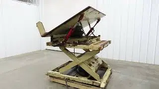 Pneumatic Lift Tilt Table Tote Tipper 2000lb 28&deg; Degree 50x46