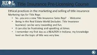 Principles of title insurance - Ethical practices in title insurance 02