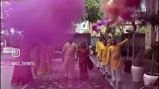 #ACL EVENTS #vrindavan #haldi   #trending #youtubeshorts #viralvideo #entry #colour #smoke #bigguns