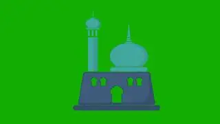 Animated Mosque Green Screen