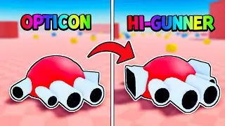 улучшение до HI-GUNNER TANK в игре Roblox Tank Game!