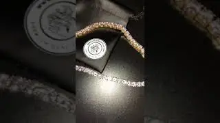 14k Gold Iced Out Diamond Tennis Bracelet Shining [The Jewelry Plug]