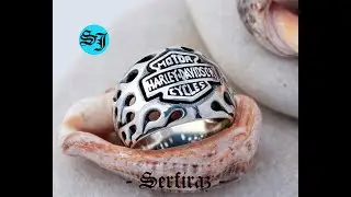 Harley Davidson Ring, Harley Davidson, Silver Ring, Biker Ring, Statement Ring, Motorcycle Ring