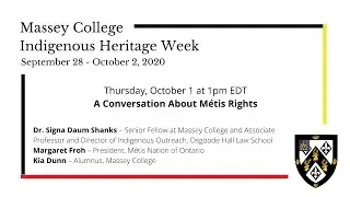 A Conversation About M&eacute;tis Rights