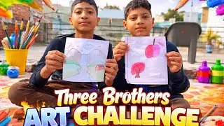 Three Brothers Art Challenge 🎨🔥