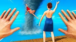 Surviving a TORNADO on a YACHT (Newtons Playground VR)