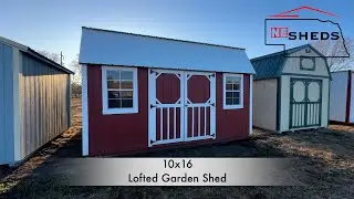 10x16 Lofted Garden Shed by NEsheds [Mid-American Structures made]