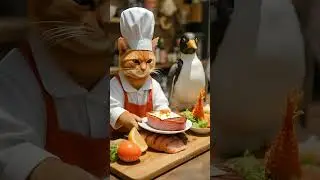 Kitchen Wars: FAT CAT vs. FAT PENGUIN?! The Coldest Cooking Battle Ever! ❄️🔥🐱🐧 #cat