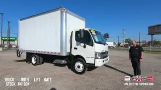16ft Box Truck Dry Van w/ Lift Gate | 2016 Hino 195 Stock #41994