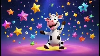 The Flying Cow and the Moon | Whimsical Sky Song for Kids | Fun Animal Rhyme for Toddlers
