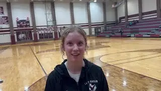 Callie Tucker reacts to eclipsing 1,000 career points