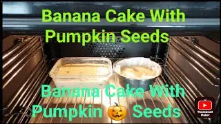 Baking Banana Cake🥮 With Pumpkin Seeds [Mukbang ]