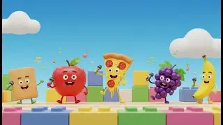 🍎 Yummy Food Song for Kids | Learn Fruits & Snacks with Fun Cartoon Rhymes 🍕