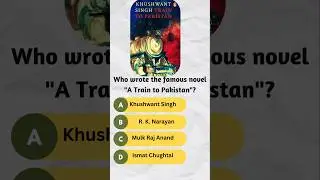 Quiz on India&rsquo;s Partition Literature |Who Wrote the Famous Partition Novel Train to Pakistan #shorts
