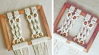 Macrame wooden frame Wall hanging || macrame owl wallhanging 🦉 || home decor #viralvideo #diy