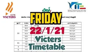 22/1 Friday Victers Online Class timetable | Online Class Timetable Today| Myself Dachu!!