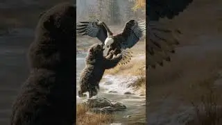 Eagle Attacks Bear Cub Extremely Dangerous Wildlife Encounter#foryou#animals#wings& paws world#bear