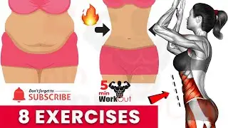8 Best Standing Exercises Belly Fat Workout To Lose Weight🔥Fast At Home
