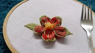 Amazing Flower Embroidery Design For Beginners #diystitches