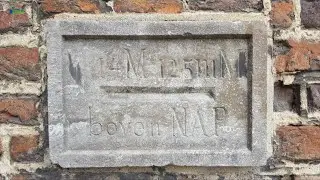 Gedenksteen watersnood 1926 kerk Mook
