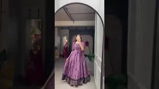 Women's Silk Dress With Zari Weaving Work Shibori Print Design Gown