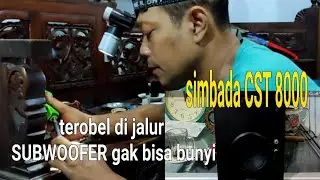 Oprek sepiker aktif Simbada CsT 8000 jalur subwoofer tidak berfungsi mati total
