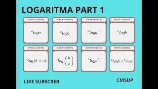 LOGARITMA PART 1 .SIFAT SIFAT LOGARITMA MUDAH DAN MENGASYIKKAN
