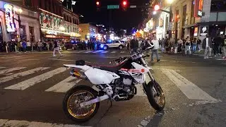 Riding My DRZ400 Through Downtown Nashville.!