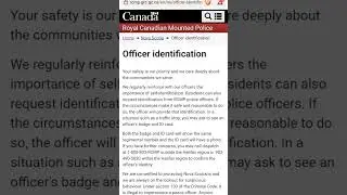 RCMP Officer Identification NOT REQUIRED IN POLICE ACT | Irnie vs. Erbes Allegations Letter Pt.1
