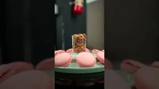 Smiles and Sweetness. Pink macaron dessert, pretty 🤩