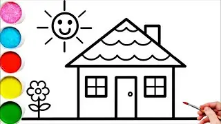Cute House 🏡 Drawing, Painting & Coloring For Kids and Toddlers_ Kids Art