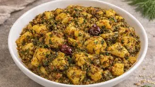 Aloo Soya Saag Recipe | Potato with Soya Leaves | Healthy Seasonal Sabzi 🌿🥔 