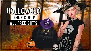 SHOP & HOP Halloween | ALL FREE GIFTS Unboxing |  Second Life event | Clothes & Animations