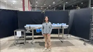 BMI Stainless Steel Conveyor | 24&rdquo; Belt, Variable Speed & Adjustable Height