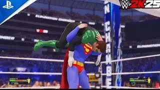 WWE 2K25 - GREEN LANTERN VS SUPERMAN (78) FIGHT - PS5