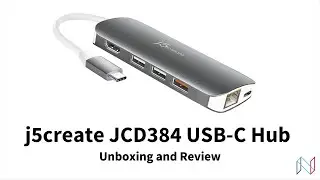Unboxing and reviewing j5Create's JCD384 type-C multi-USB hub
