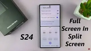 Samsung Galaxy S24 / S24 Ultra - How To Enable & Disable Full Screen In Split Screen View