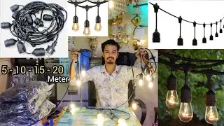 Waterproof String light holder price bd. Outdoor hanging light holder. Restaurant lighting idea bd