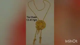 Latest 22k Gold Tie Chain Designs With Weight /Tie Chain / Pendent/Locket /Gold / Wedding Jewellery